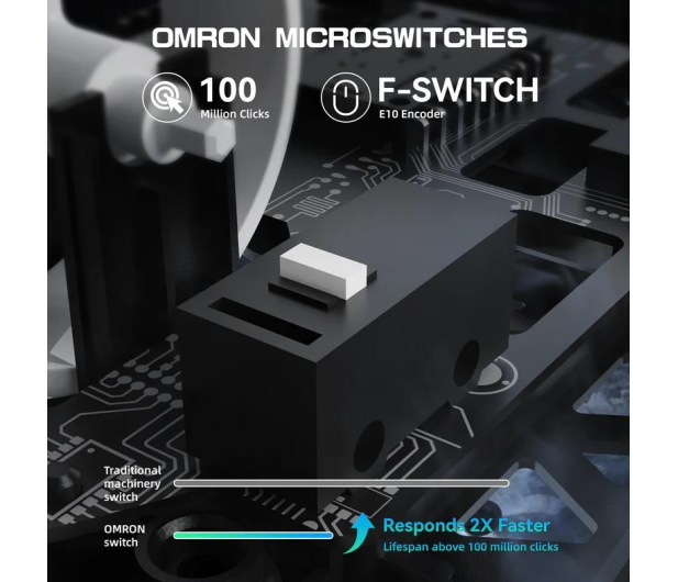 Attack Shark R5Ultra UltralightCarbon 8kHz/42kDPI PAW3950MAX Omron biała - 1472676 - zdjęcie 7
